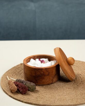 قندان بزرگ چوبی دایره